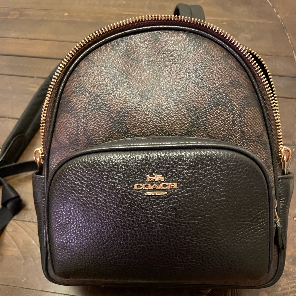 Coach mini court backpack purse